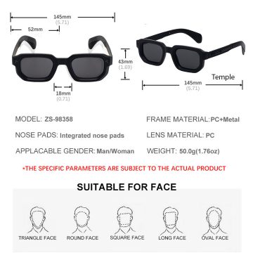 Square Frame Sunglasses Mens