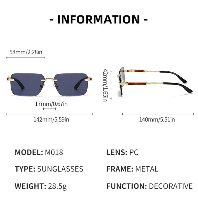 rimless sunglasses